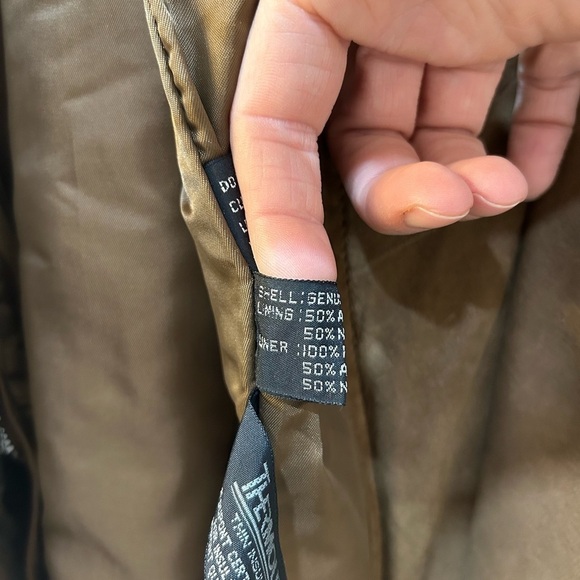 Midwest International Genuine Leather Bomber Jacket Zip In Thermolite Liner 44 - Picture 10 of 11